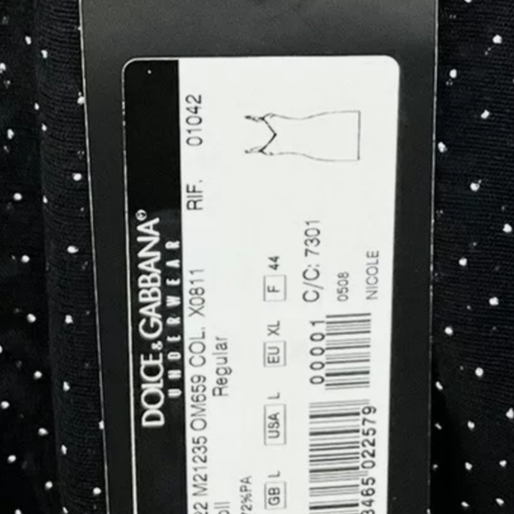 Dolce&Gabbana Black and Lace Trim Slip Dress size L - Picture 6 of 12